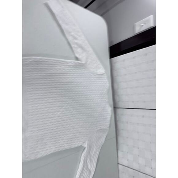 White Cable Knit Sweater, No Brand Tag, Size XL, Washed & Air Dried,Quiet Luxury - Picture 9 of 11